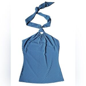 Michael Kors - Blue striped Halter Top - M